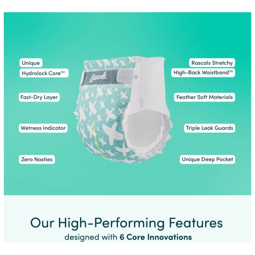 Rascals - Premium Baby Nappies - Size 6 - 15-20 kg - 30 Pcs