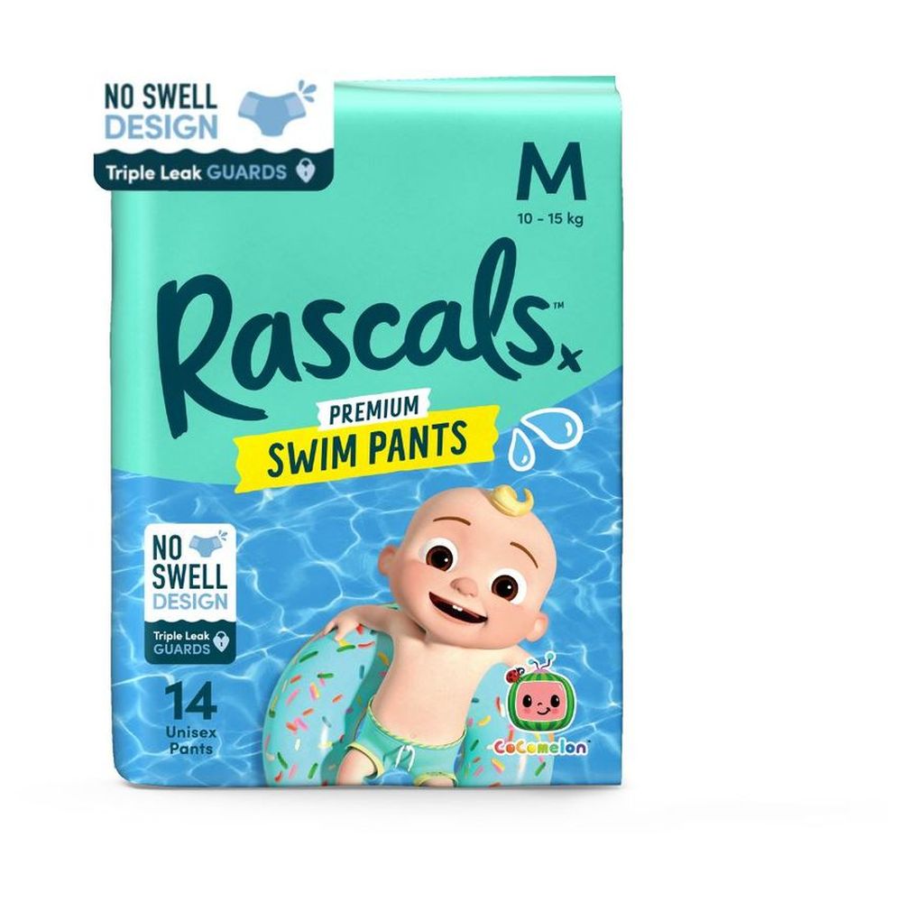Rascals - Premium Cocomelon Swim Pants - Size M - 10-15 kg - 14 Pcs