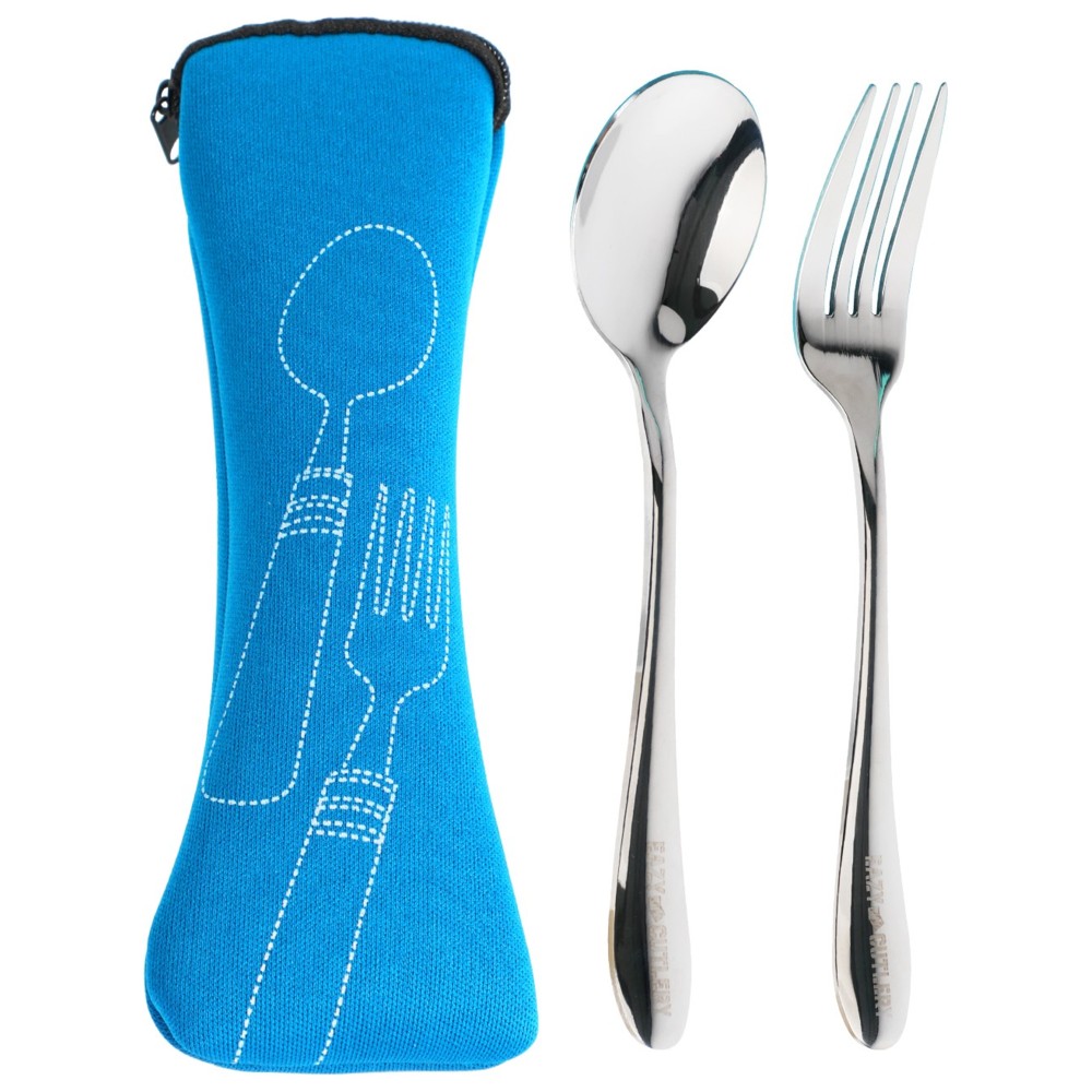 Eazy Kids - Jumbo Lunch Box With Cutlery Set And Lunch Bag - 5 Pcs