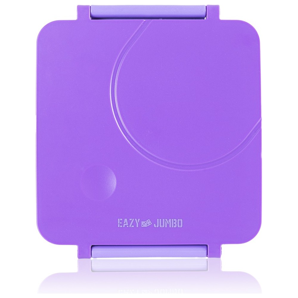 Eazy Kids - Jumbo Bento Lunch Box, Cutlery, Food Jar, Icepack And Lunch Bag Set - Purple - 6 Pcs