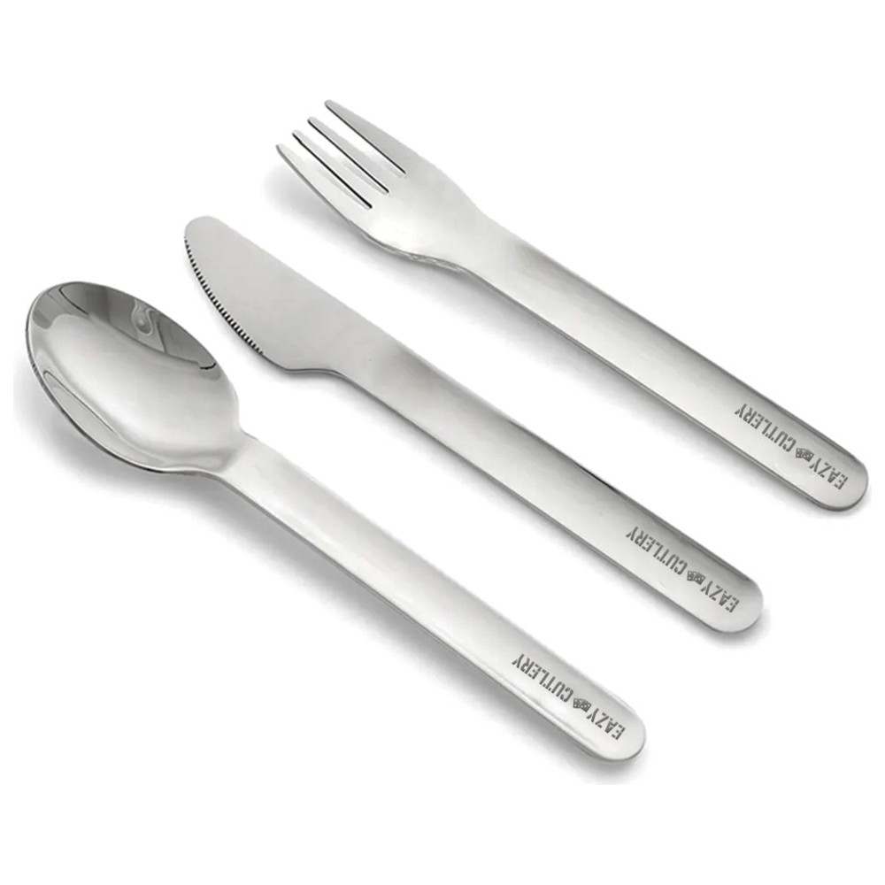 Eazy Kids - Cutlery Set With Silicone Case - 3 Pcs