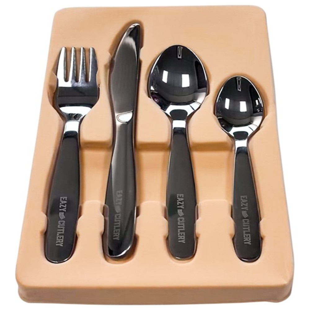 Eazy Kids - Stainless Steel Cutlery With Silicone Pouch - 4 Pcs