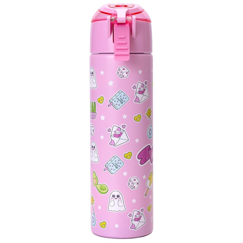 Eazy Kids - Insulated Steel Water Bottle With Spray - Pink - 640 ml