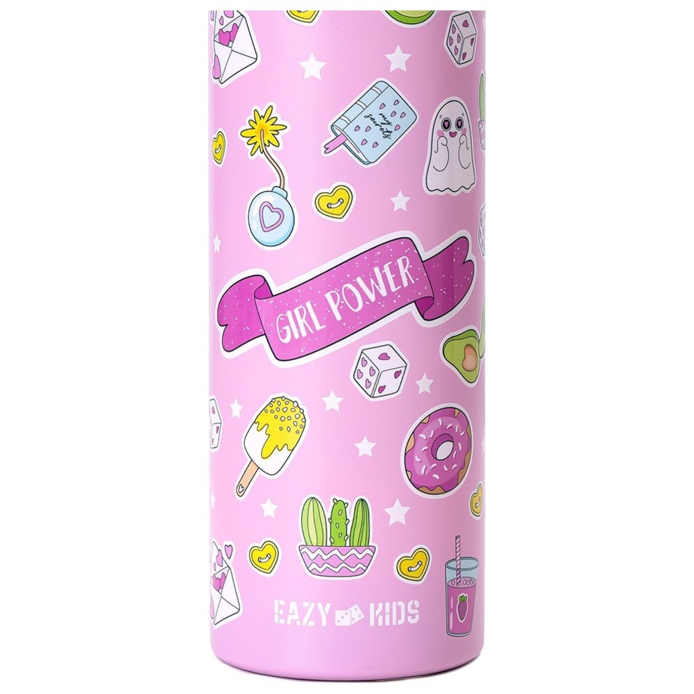 Eazy Kids - Insulated Steel Water Bottle With Spray - Pink - 640 ml