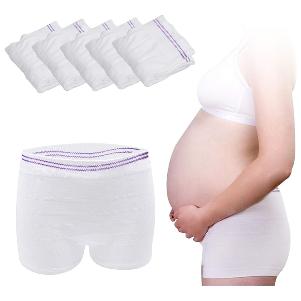 Sunveno - Postpartum Mesh Underwear - White - 5 Pcs - L