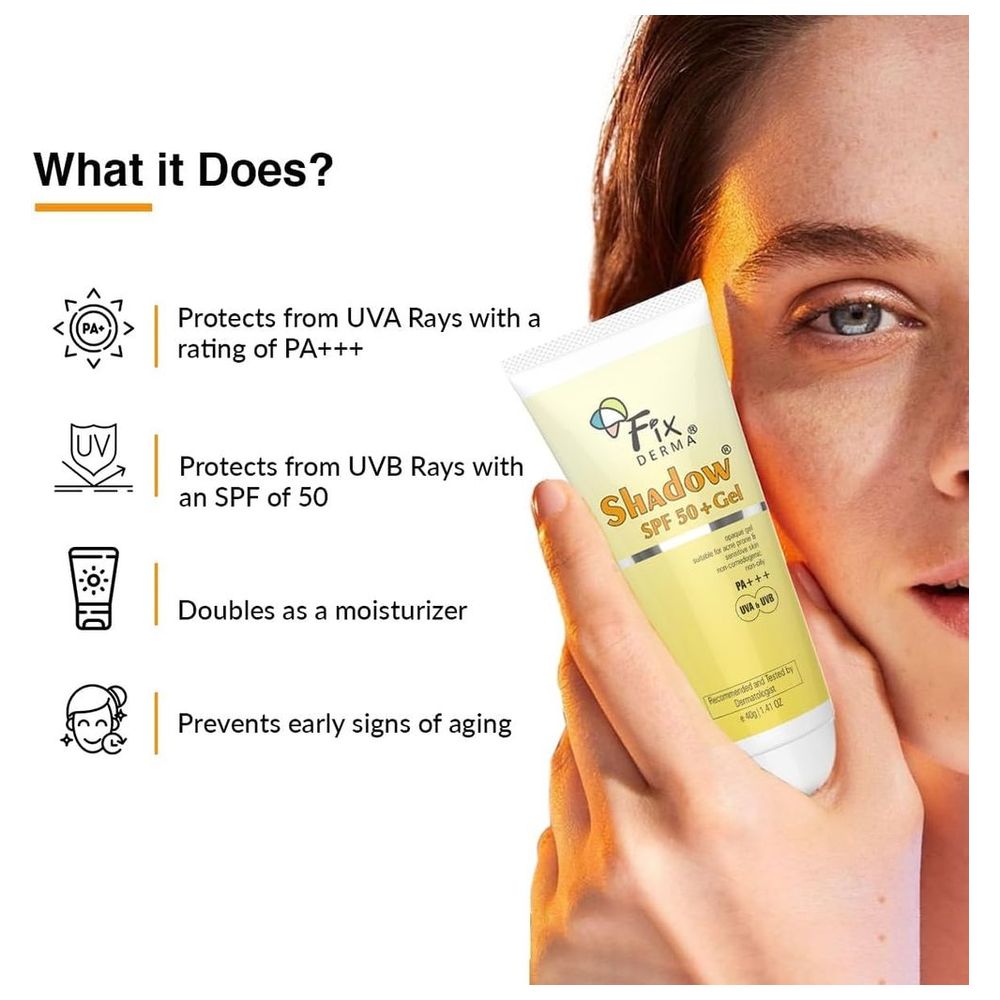 Fixderma - SPF 50 Plus Shadow Sunscreen Gel - 40 gm