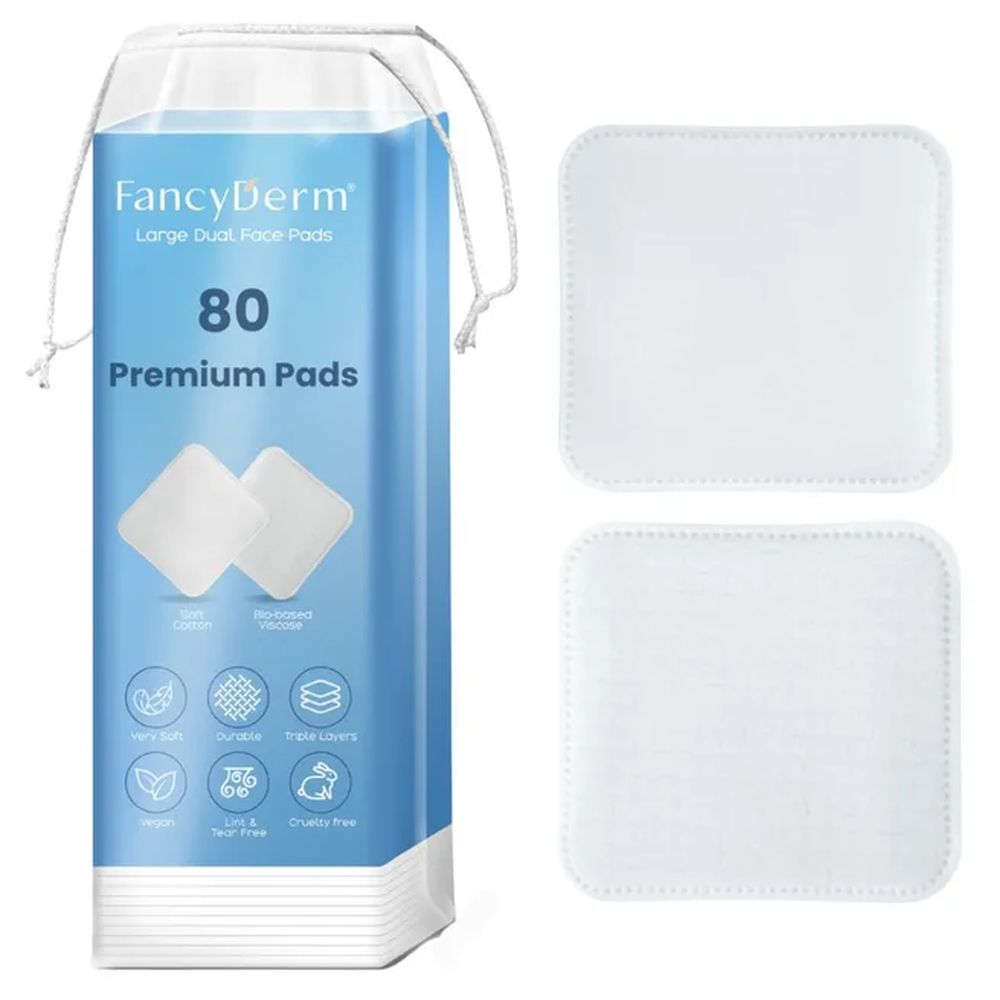 Fancyderm - Makeup Remover Cotton Pads - 80 Pcs
