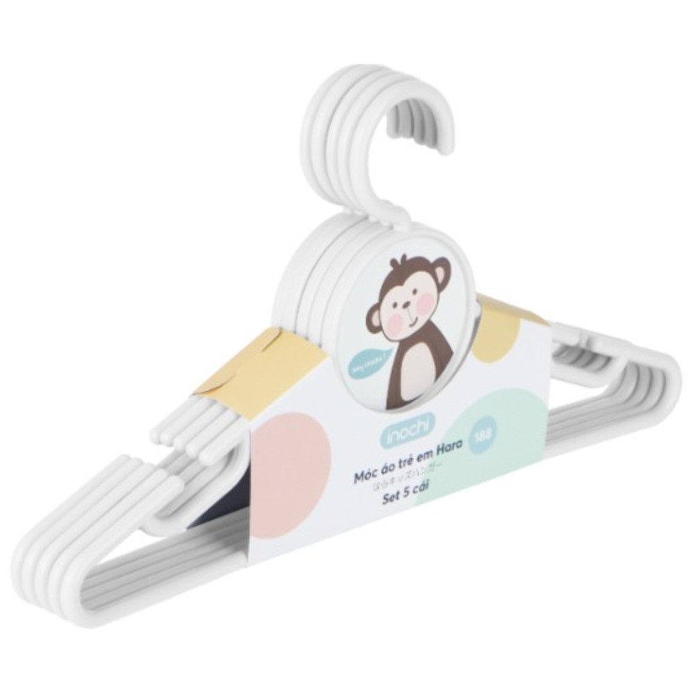 Inochi - Hara Baby Hanger Set - White - Pack of 2 - 10 Pcs