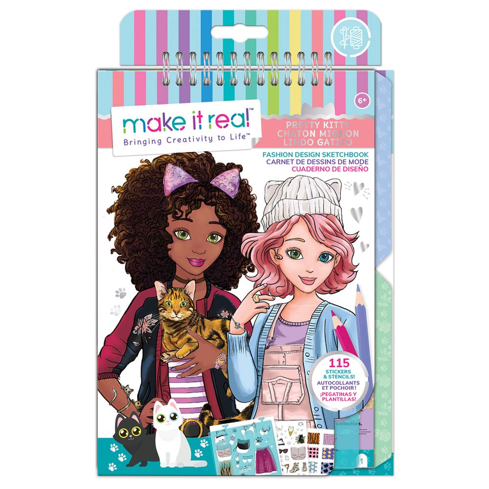 Make it Real - Pretty Kitty Fashion Design Sketchbook Kit