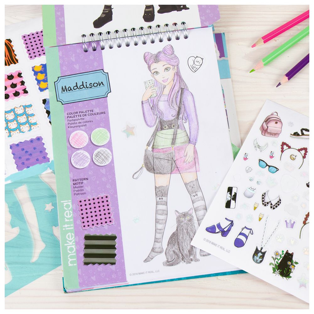 Make it Real - Pretty Kitty Fashion Design Sketchbook Kit