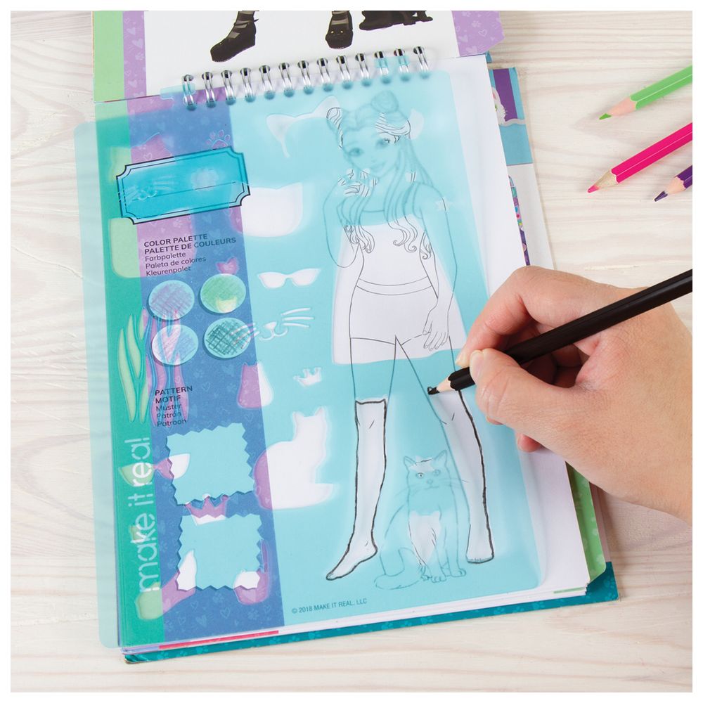 Make it Real - Pretty Kitty Fashion Design Sketchbook Kit