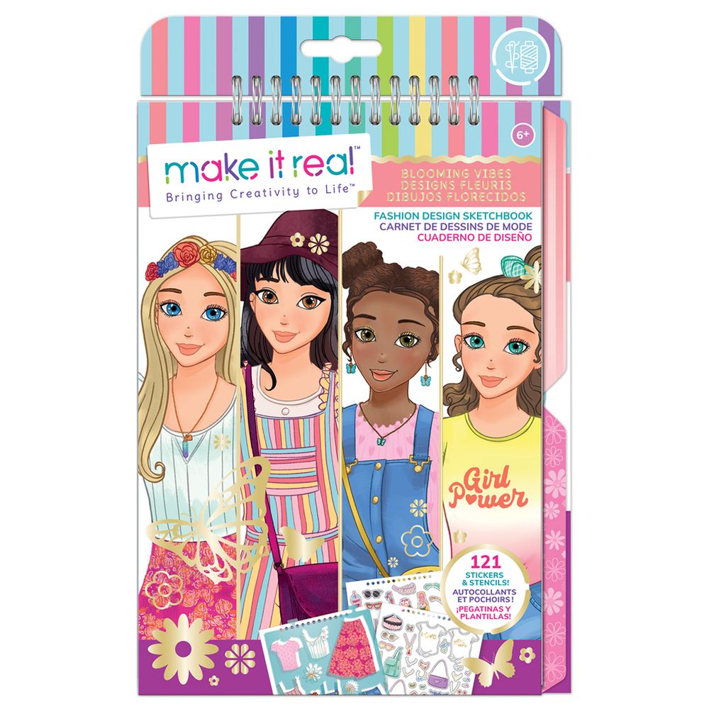 Make it Real - Blooming Vibes Fashion Design Sketchbook Kit
