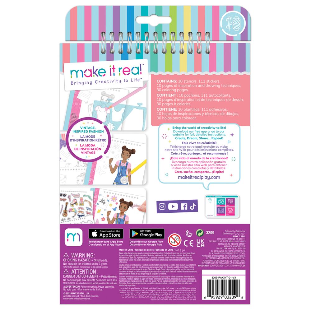 Make it Real - Blooming Vibes Fashion Design Sketchbook Kit