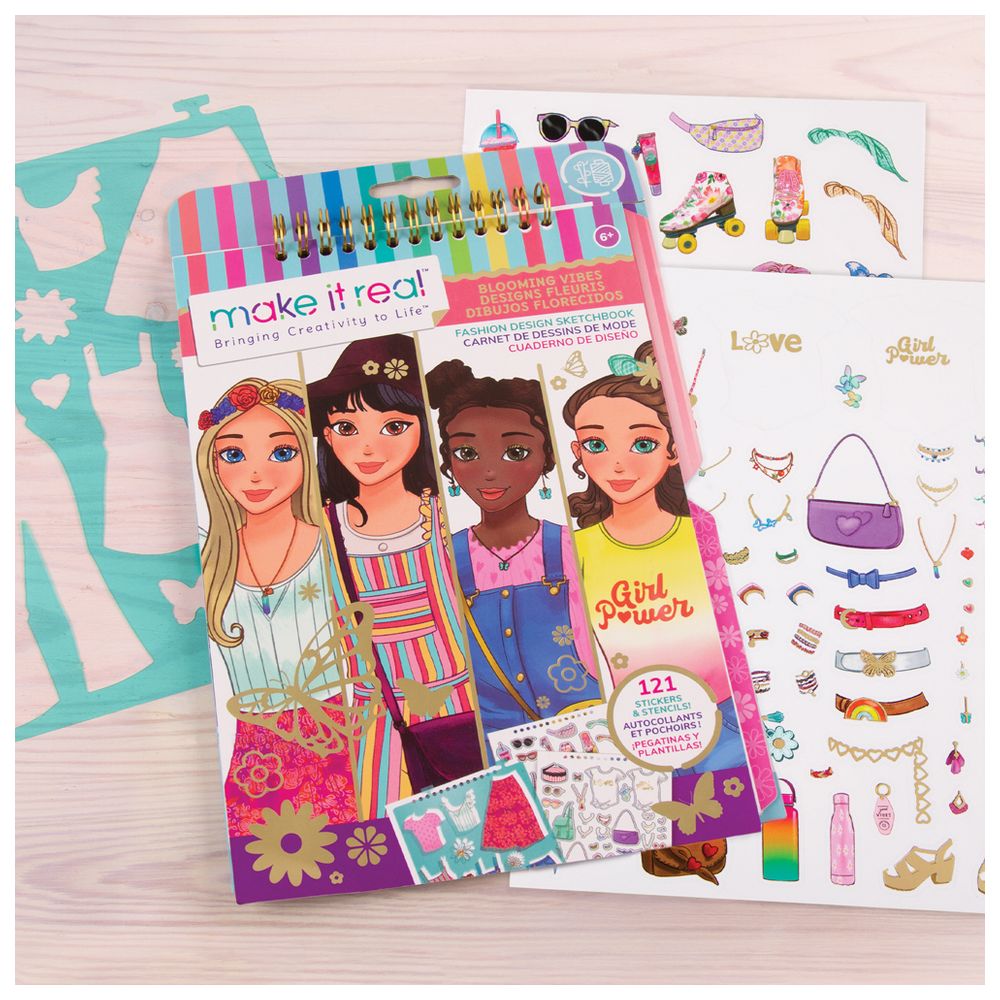 Make it Real - Blooming Vibes Fashion Design Sketchbook Kit