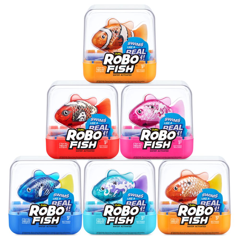 Zuru - Robo Alive Water Activated Fish Toy - Color May Vary - 1 Pc