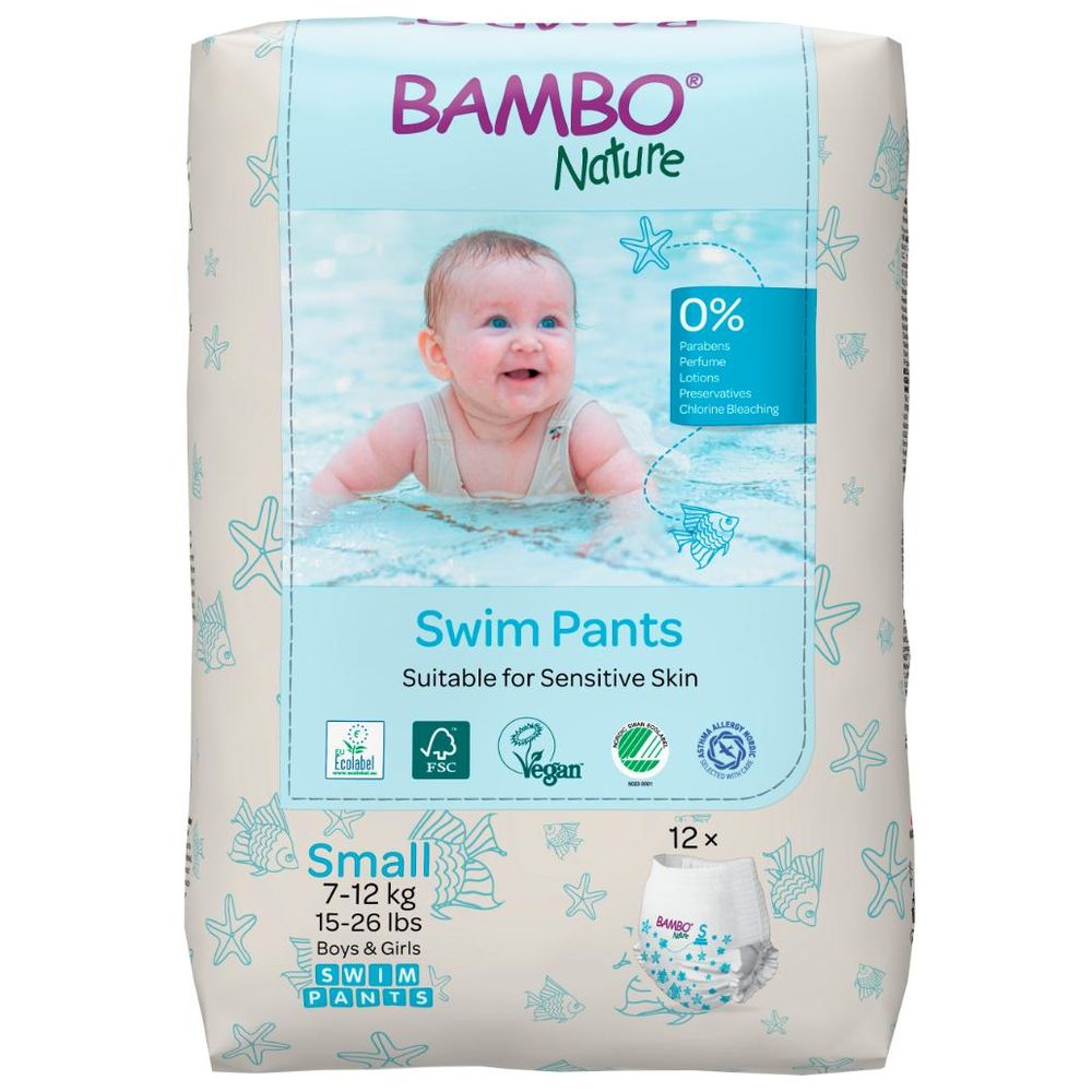 Bambo Nature - Swim Pants - 7-12 kg - Small - 12 Pcs