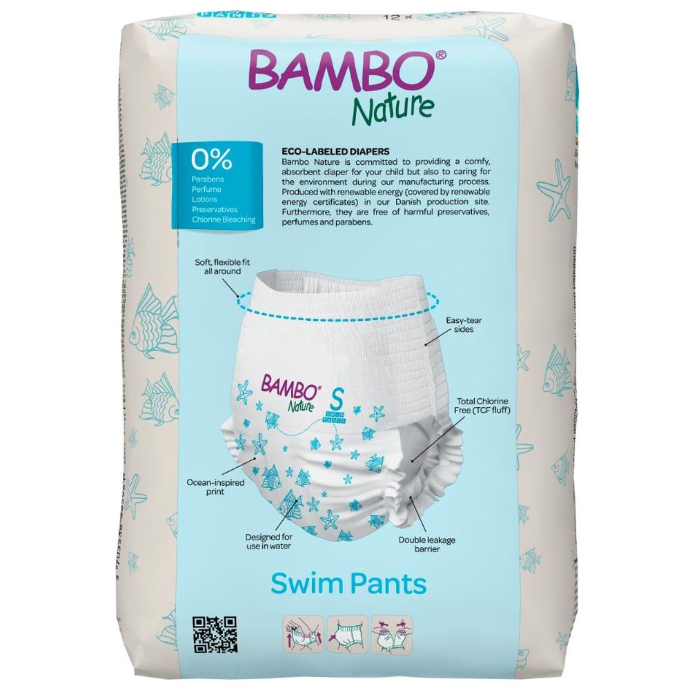 Bambo Nature - Swim Pants - 7-12 kg - Small - 12 Pcs
