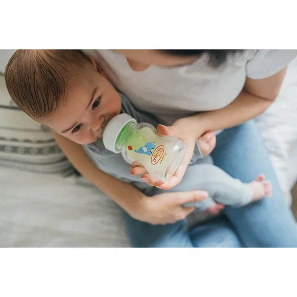 Dr. Browns - Options+ Baby Glass Feeding Bottle - Elephant - 150 ml