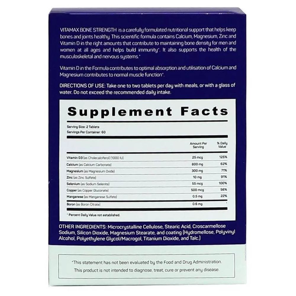 Vitamax - Bone Strength Tablets - 60's