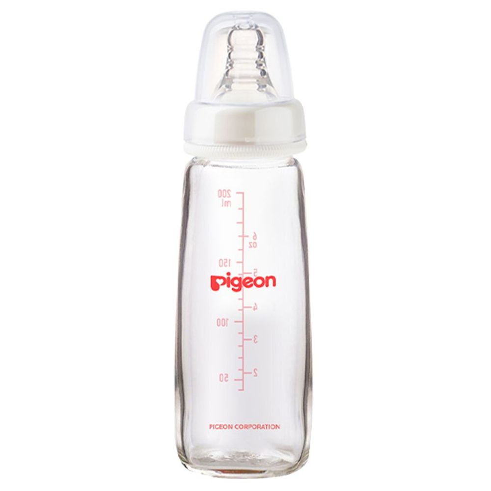 Pigeon - Glass Feeding Bottle K-6 200ml with Transparent Cap