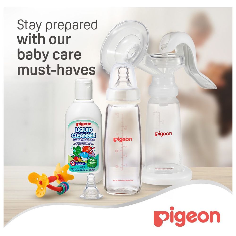 Pigeon - Glass Feeding Bottle K-6 200ml with Transparent Cap