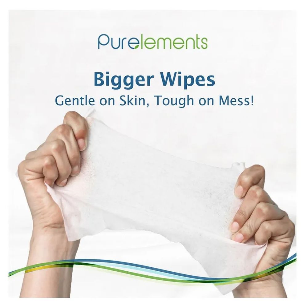 Purelements - 99.9% Pure Water Wipes – 12 Pack (768 Wipes) – Biodegradable Wet Wipes for Newborns & Sensitive Skin – Alcohol-Free & Fragrance-Free