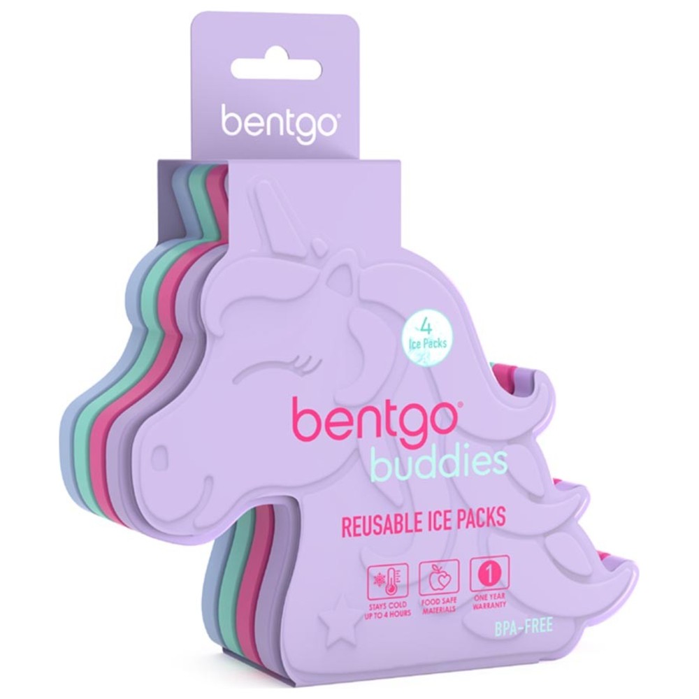Bentgo - Buddies Reusable Ice Pack - Unicorn - Pack of 4