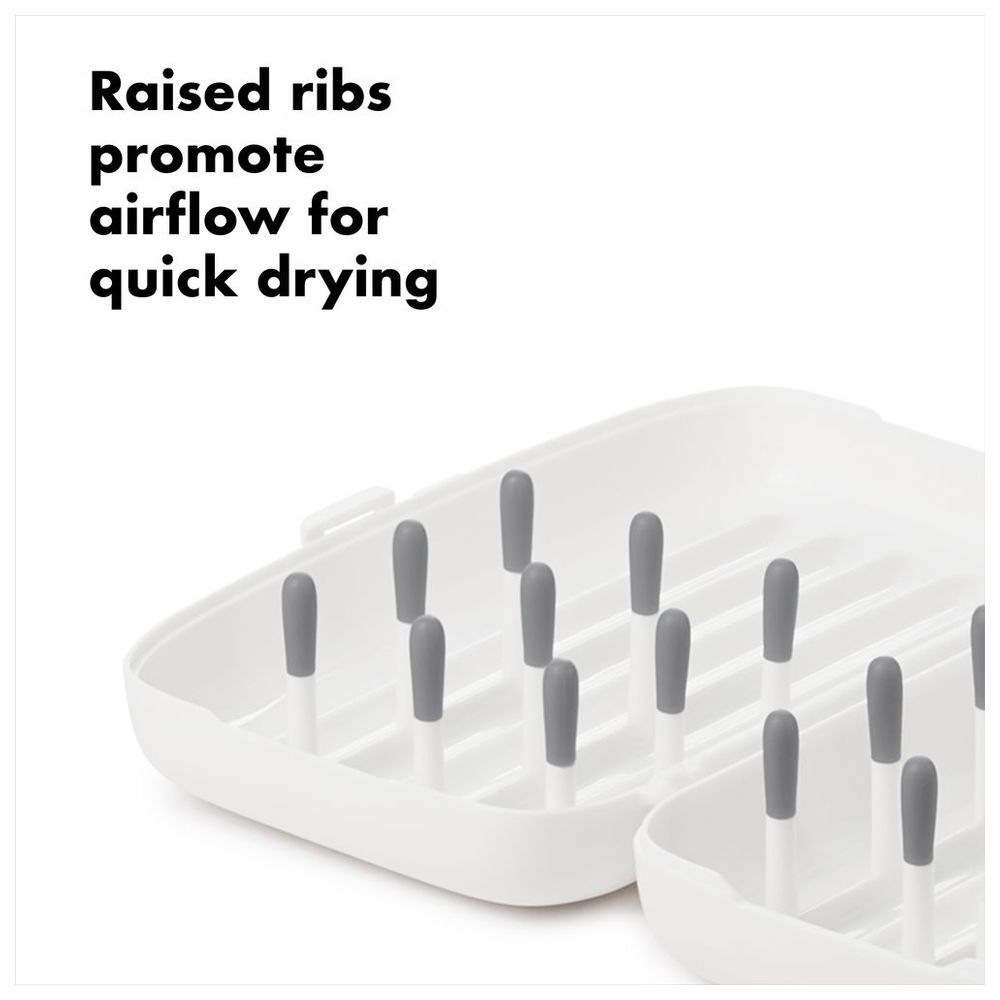 Oxo Tot - On-The-Go Drying Rack With Bottle Brush - Gray