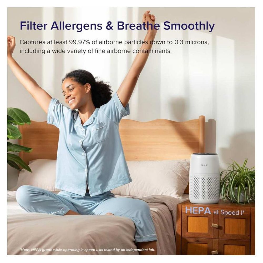 Levoit Core Mini Air Purifier With Fragrance Sponge White