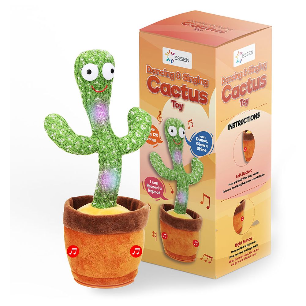 Essen - 32cm Dancing Singing Talking Cactus Plush Toy