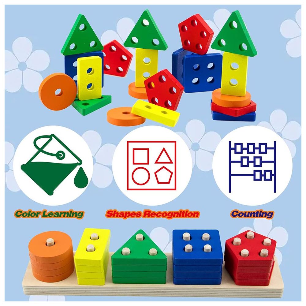 Essen - Montessori Shape Sorting Stacking Educational Toy