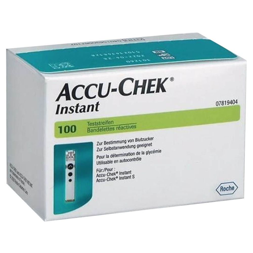ACCU-CHEK - Instant Blood Glucose Test Strips - 100 Pc Set