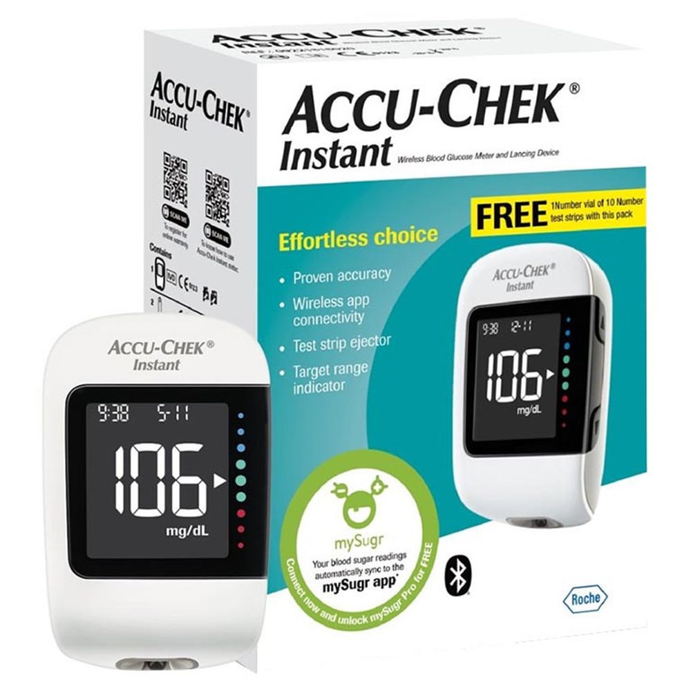 Accu-Chek - Instant Bluetooth Glucose Monitor And Lancing Device - White
