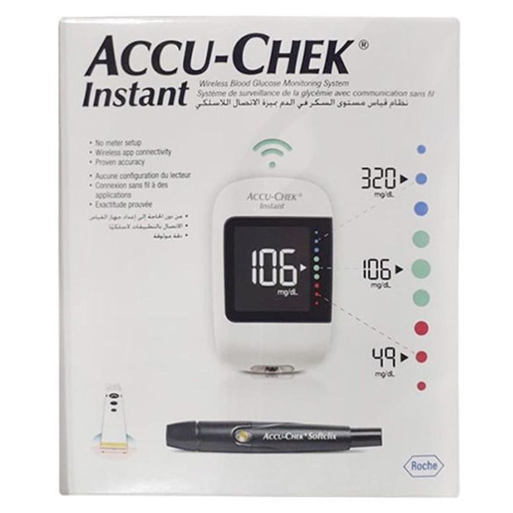 Accu-Chek - Instant Bluetooth Glucose Monitor And Lancing Device - White