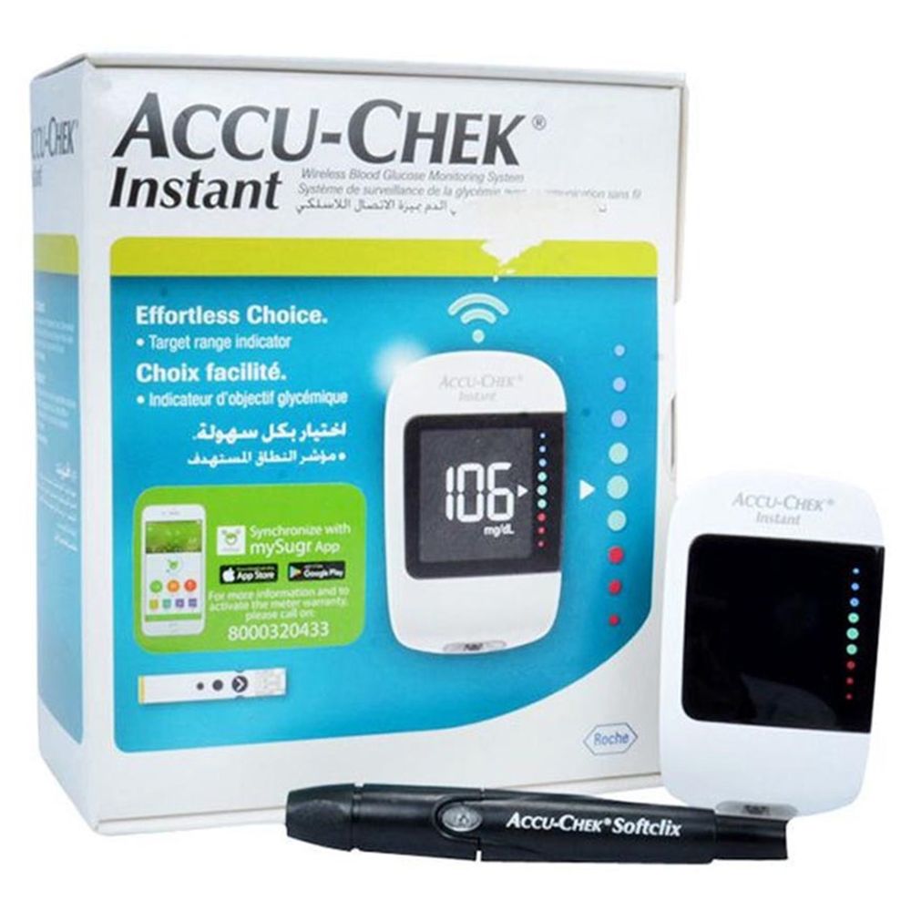 Accu-Chek - Instant Bluetooth Glucose Monitor And Lancing Device - White