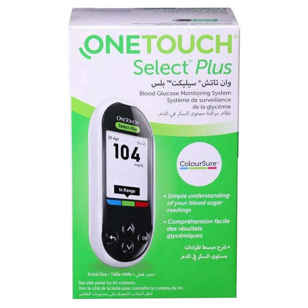 One-Touch - Select Plus Blood Glucose Monitor - Black