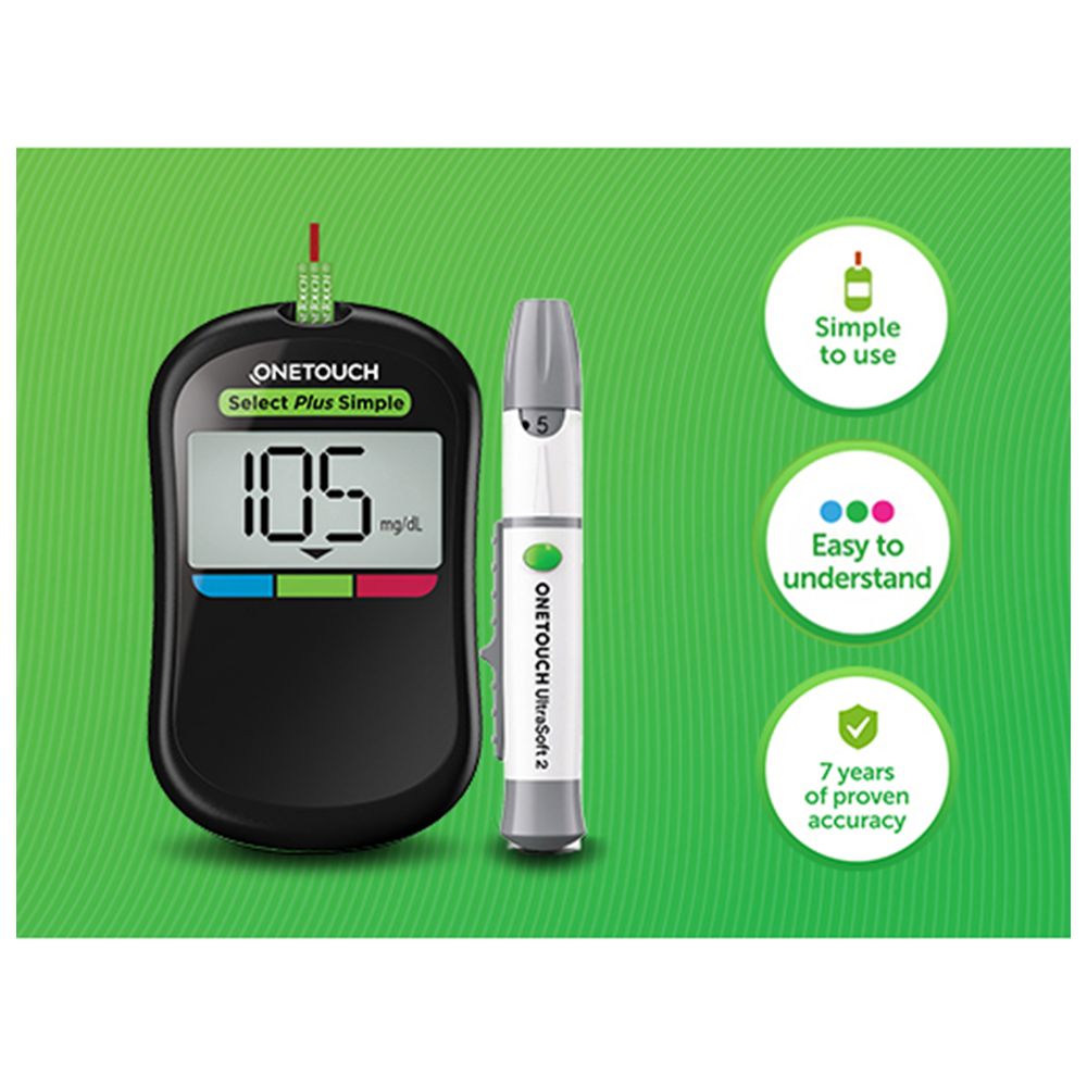 One-Touch - Select Plus Blood Glucose Monitor - Black