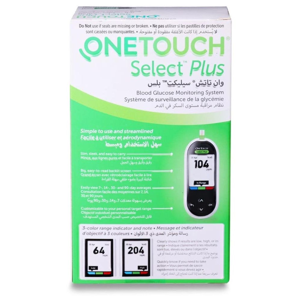 One-Touch - Select Plus Blood Glucose Monitor - Black