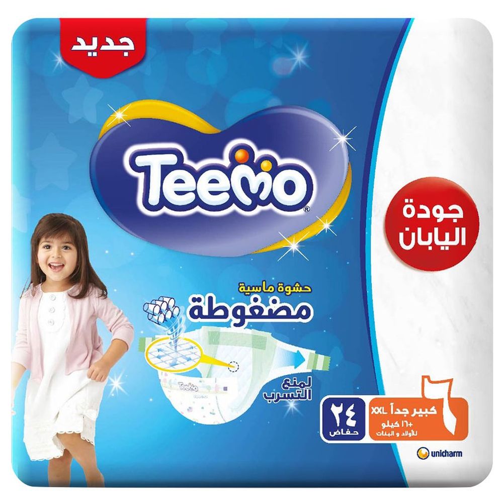 تيمو - حفاضات أطفال - مقاس 6 جونيور XXL - وزن 16+ كجم - 24 قطعة