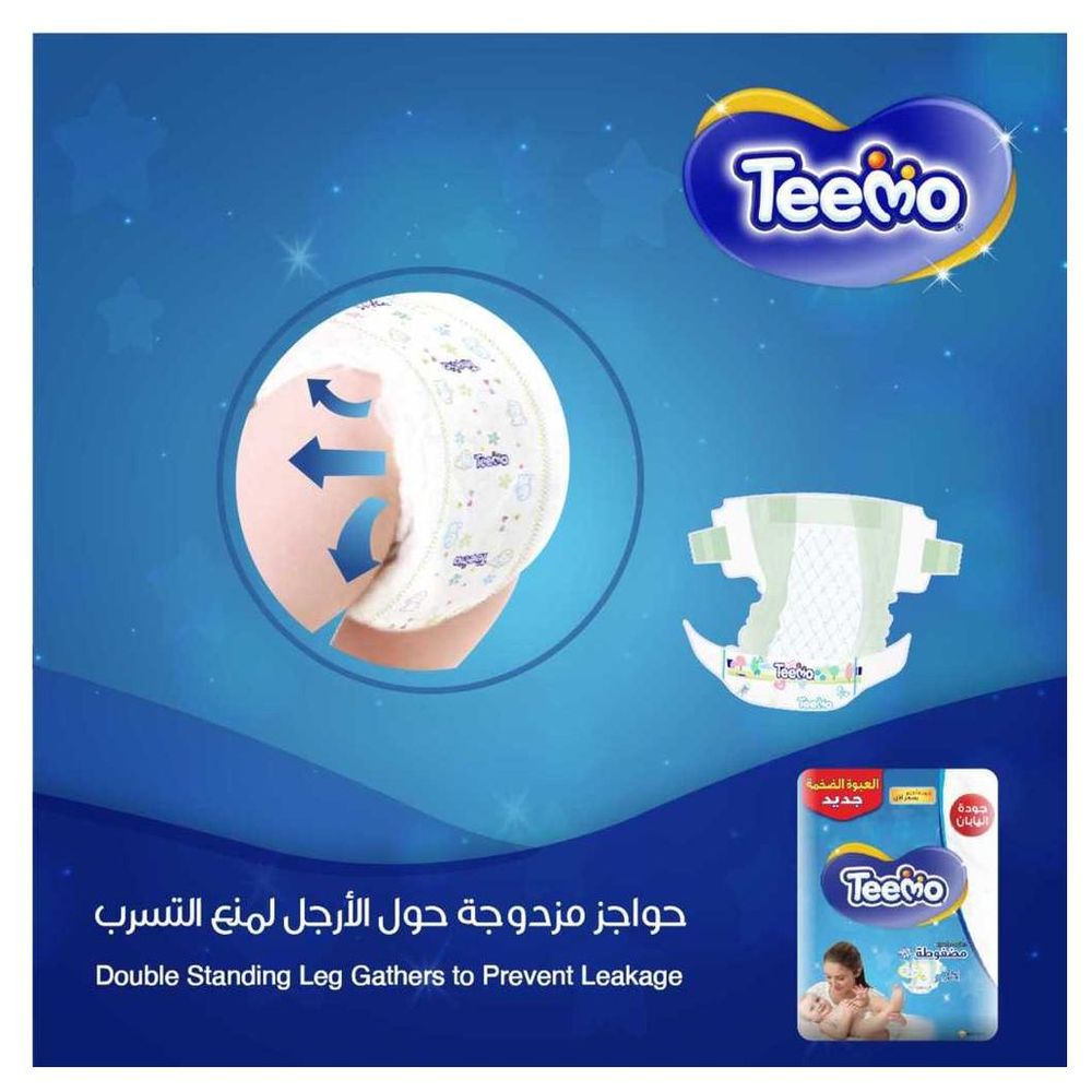 Teemo - Baby Diapers - Mega Pack - Size 4 - Large - 9-18 kg - 54 Pcs