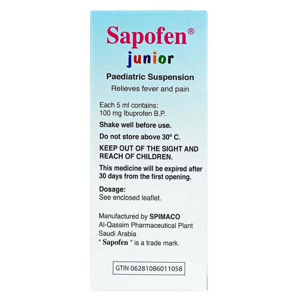 Sapofen Junior Paediatric Suspension - 145 ml