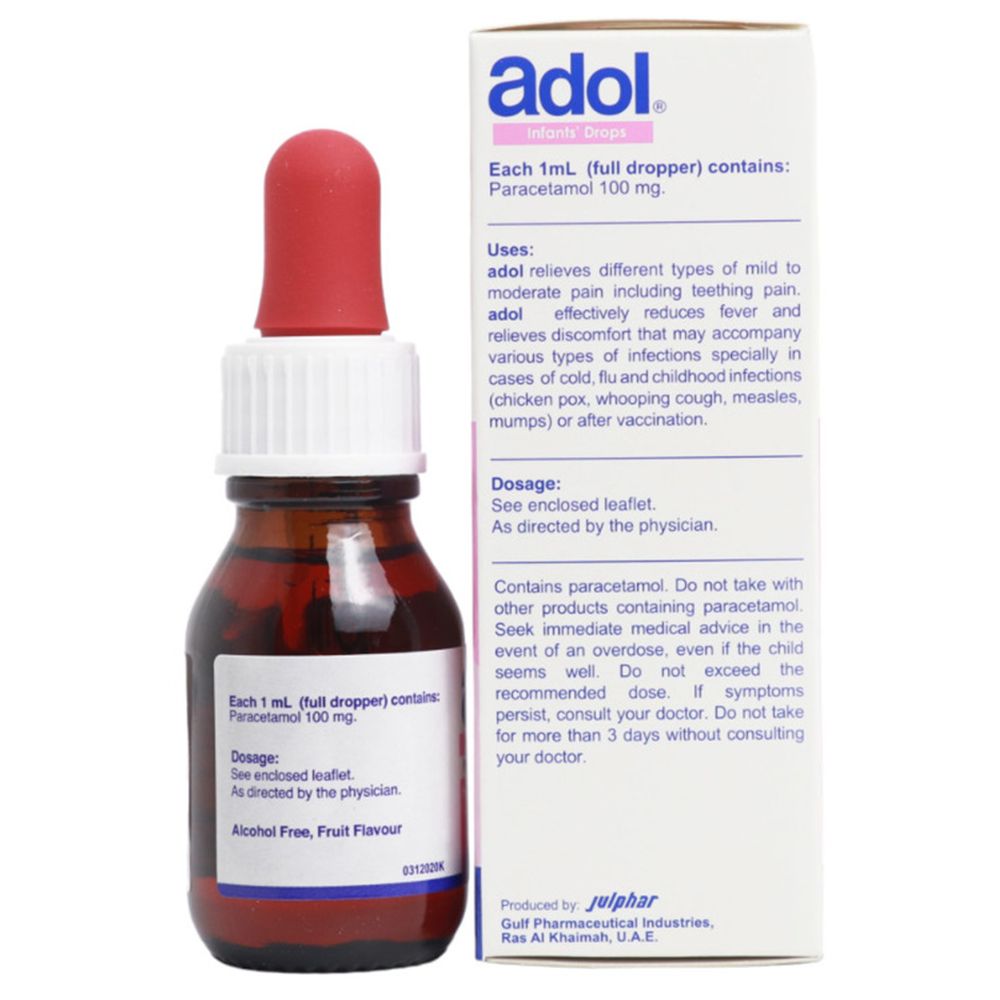Julphar - Adol Paracetamol Oral Drop - 15 ml