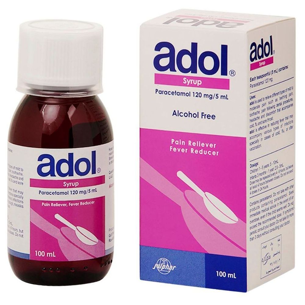 Adol Paracetamol 120 mg Syrup - 100 ml