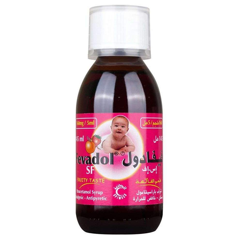 Fevadol Sugar-Free Paracetamol Syrup - Fruity - 145 ml