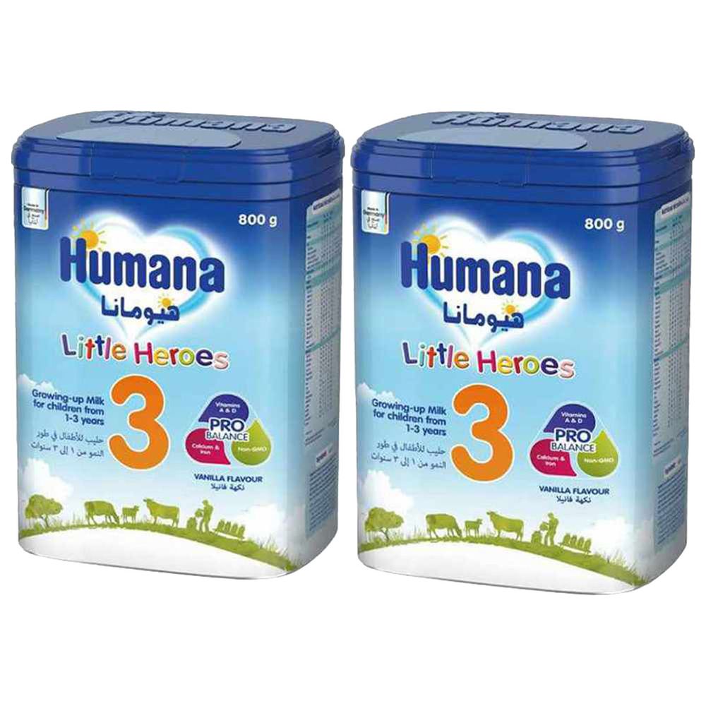 Humana - Stage 3 Growing Up Milk Formula - Pack of 2 - 800 gm