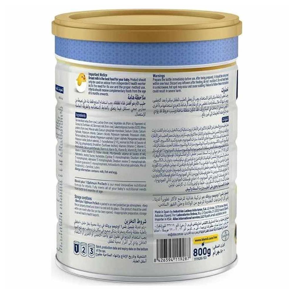 Blemil - Plus Omptimum ProTech 1 Infant Mlik Formula - Pack of 2 - 800 gm