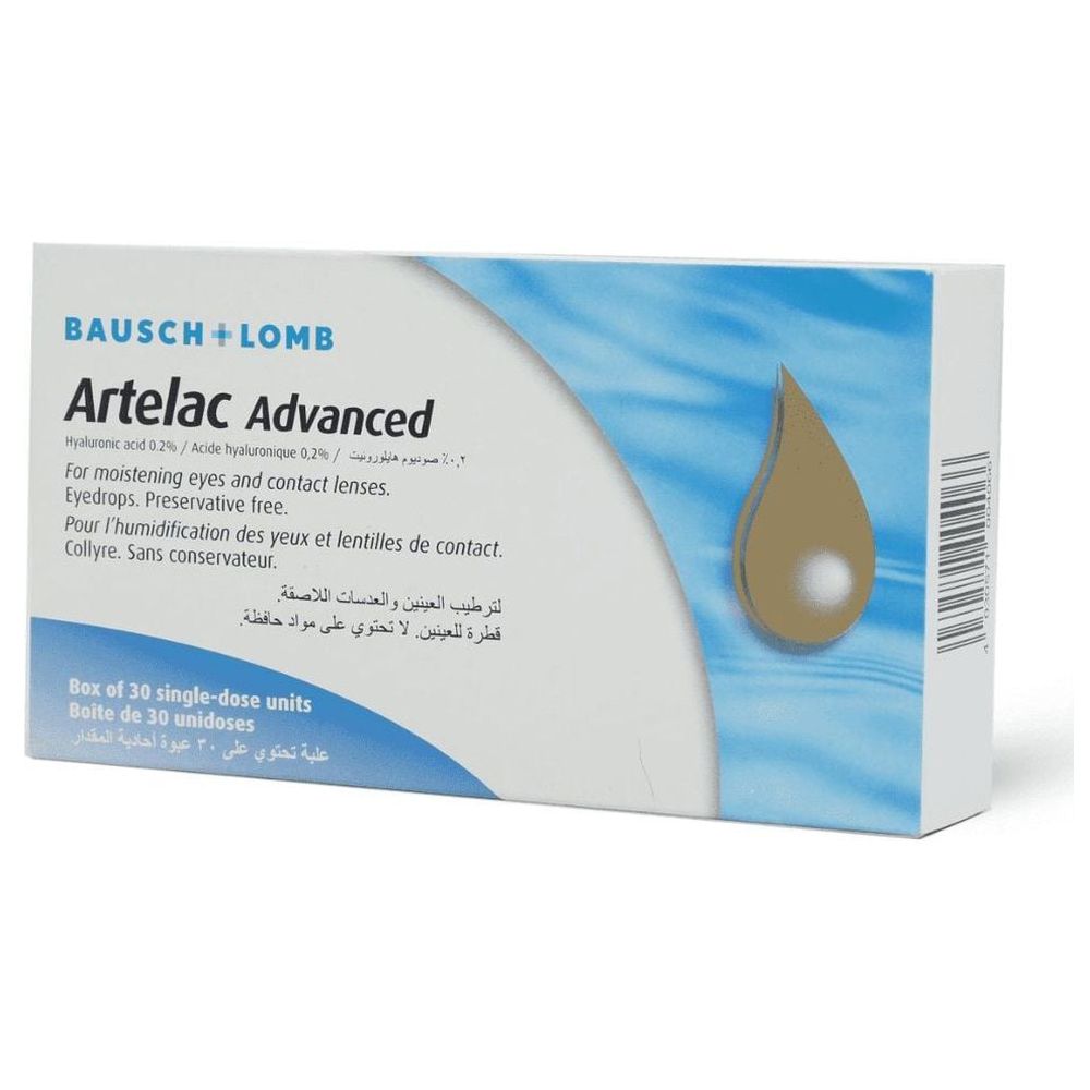 Artelac - Advance 0.2% Eye And Lens Moisturizing Drop Vials - 30 Pcs