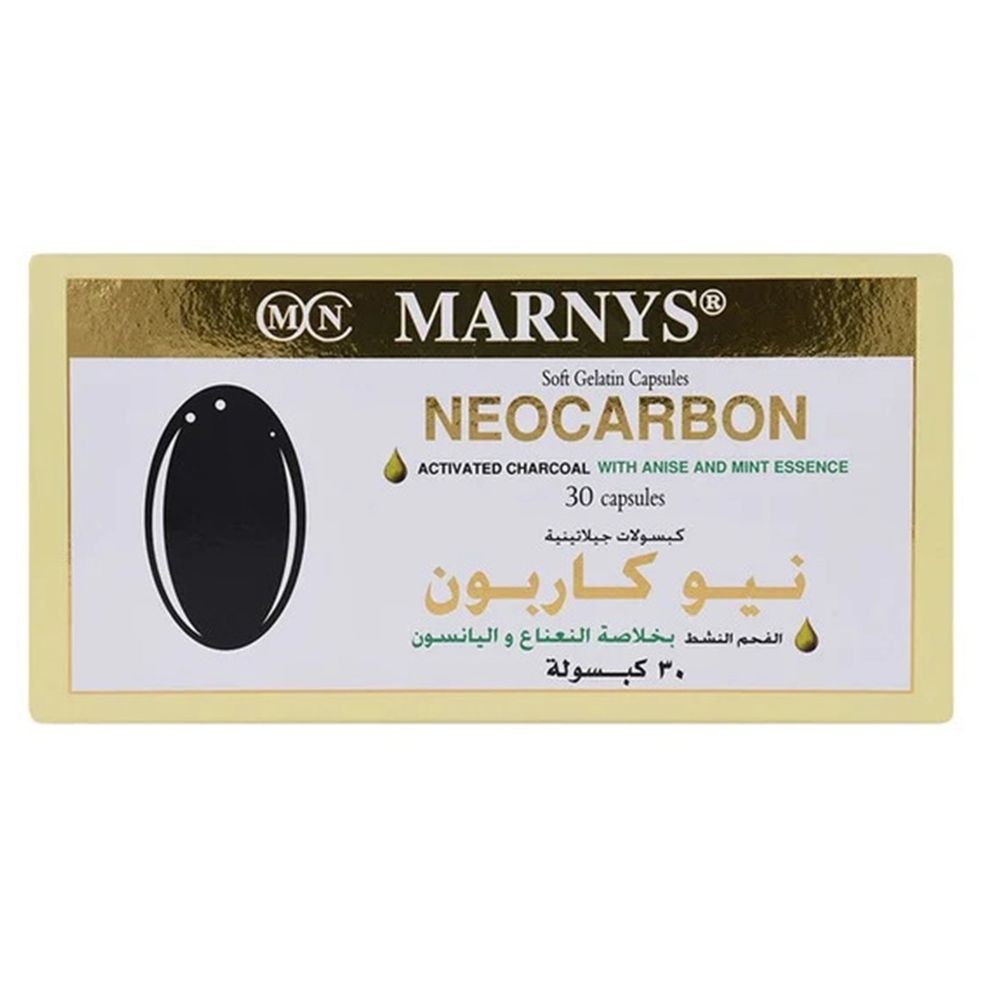 Marnys - Activated Charcoal Neocarbon Capsules - 30 Pcs