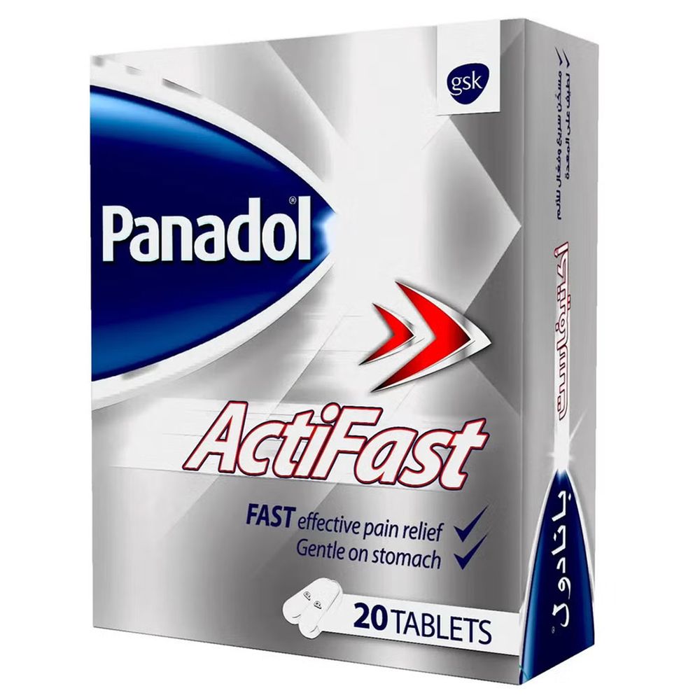 Panadol - Actifast 500 mg Pain Relief Tablets - 20 Pcs