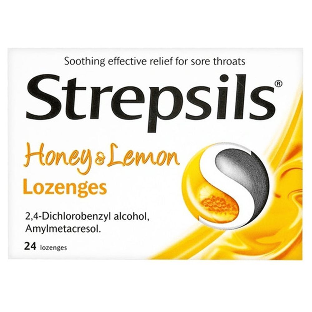 Strepsils - Sore Throat Relief Lozenges - Honey And Lemon - 24 Pcs